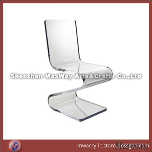 Clear High Grade Acrylic Z-shaped Chair